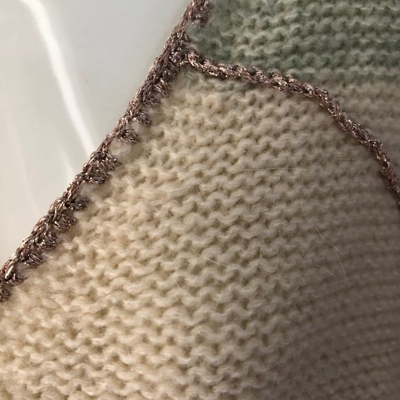 Anthropologie Alpaca Blend Loose Weave V Neck Pullover Sweater Medium - Picture 2 of 7